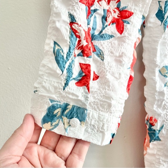 NWT Francesca's Carra Floral Babydoll Mini‎ Dress White Pink Red Blue Size Small - Picture 11 of 14